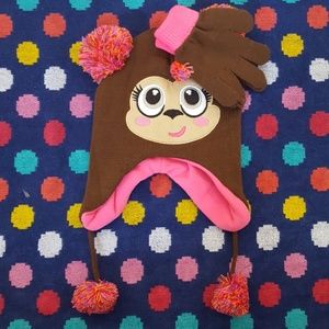 Toddler/Little girls hat and gloves set